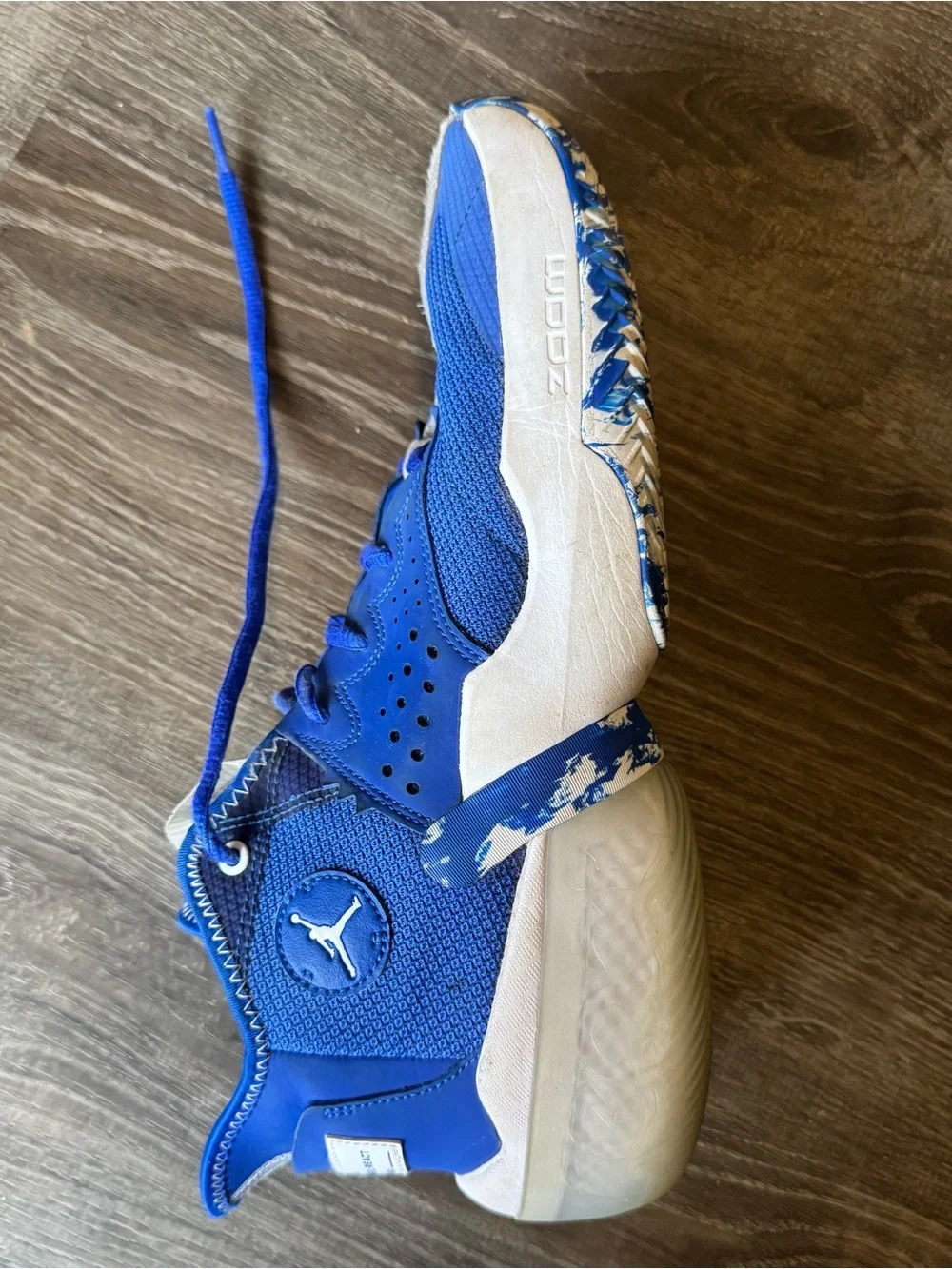 Nike Jordan Mens Blue and White Basketball Shoes